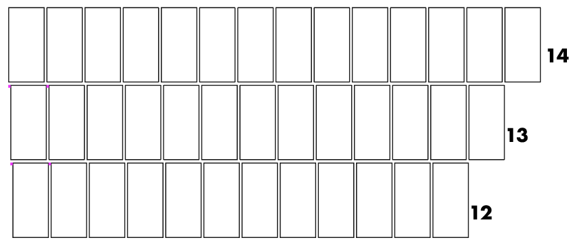 evenly distributed icons